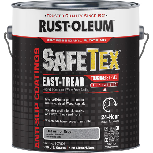 Rev&ecirc;tement d'acrylique SafeTex Easy-Tread, 1 gal., &agrave; l'eau, Plat/Textur&eacute;, Gris Haskins Industrial Inc.
