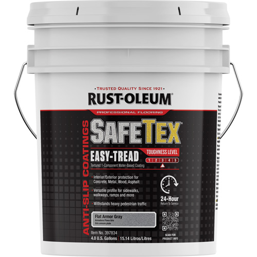 Rev&ecirc;tement d'acrylique SafeTex Easy-Tread, 4 gal., &agrave; l'eau, Plat/Textur&eacute;, Gris Haskins Industrial Inc.