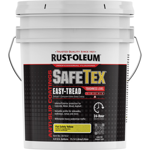 Rev&ecirc;tement d'acrylique SafeTex Easy-Tread, 4 gal., &agrave; l'eau, Plat/Textur&eacute;, Jaune Haskins Industrial Inc.