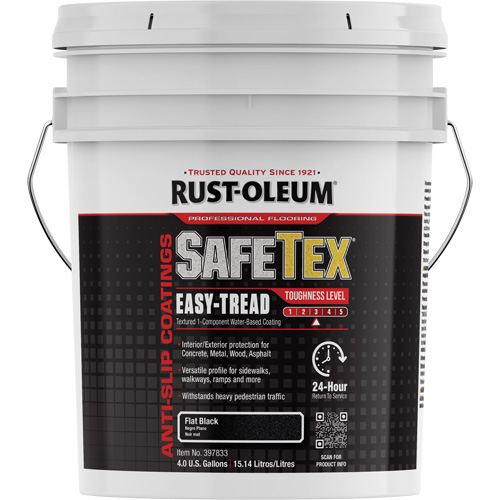 Rev&ecirc;tement d'acrylique SafeTex Easy-Tread, 4 gal., &agrave; l'eau, Plat/Textur&eacute;, Noir Haskins Industrial Inc.