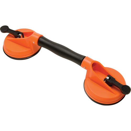 Manually Operated Hand Vacuum Cups - Double Handcup-Swivel, 50 lbs. Capacity, 4-5/8", Lever, 13" Handle Length Haskins Industrial Inc.