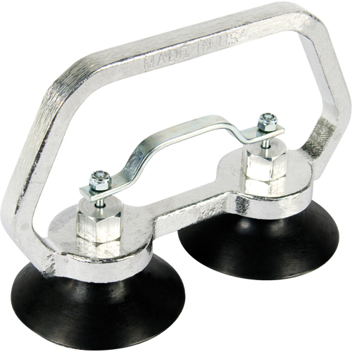 Vacuum Cups - Heavy-Duty Double Cup, 30 lbs. Capacity, 3", Pull-bar, 7" Handle Length Haskins Industrial Inc.