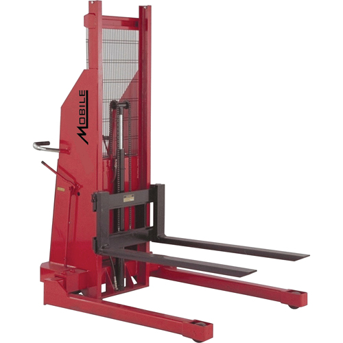 Hydraulic Stacker, Electric Operated, 1500 lbs. Capacity, 60" Max Lift Haskins Industrial Inc.