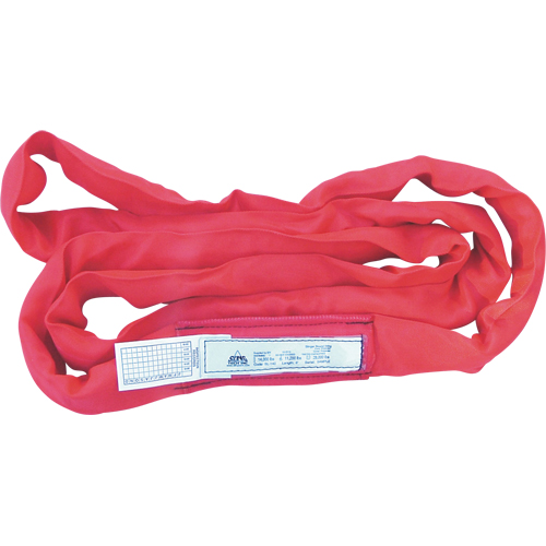 Round Slings, Red, 3" W x 6' L, 14000 lbs. Vertical Load Haskins Industrial Inc.
