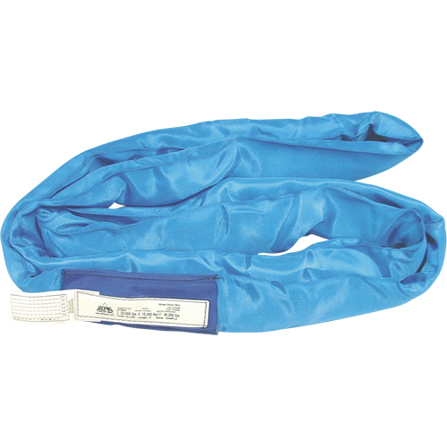 Round Slings, Blue, 4" W x 8' L, 23000 lbs. Vertical Load Haskins Industrial Inc.