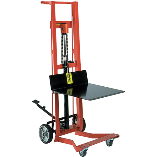 Hydraulic Platform Lift Stacker, Foot Pump Operated, 750 lbs. Capacity, 54" Max Lift Haskins Industrial Inc.