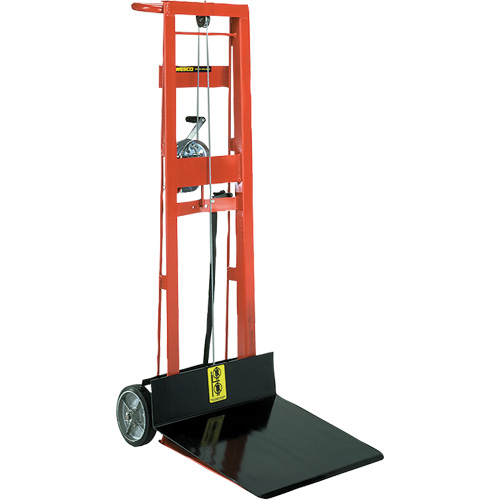 Platform Lift Stacker , Hand Winch Operated, 750 lbs. Capacity, 40" Max Lift Haskins Industrial Inc.