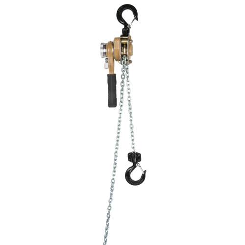Heavy Duty Gold Series Lever Chain Hoist, 10' Lift, 500 lbs. (0.25 tons) Capacity, Alloy Steel Chain Haskins Industrial Inc.