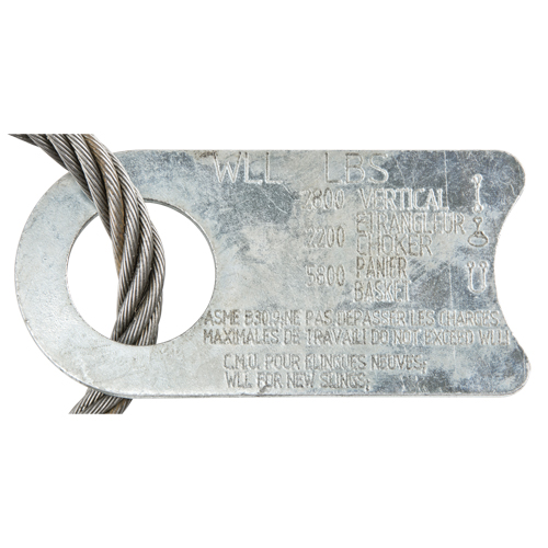 &eacute;lingue de levage &agrave; c&acirc;ble m&eacute;tallique - deux boucles Haskins Industrial Inc.
