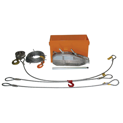 Tirfor&reg; Wire Rope Hoist TU32 Rescue Kit, 5/8" Wire Diameter, 8000  lbs. (4 tons) Capacity Haskins Industrial Inc.