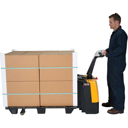 Transpalette &eacute;lectrique motoris&eacute;, Capacit&eacute; 3000 lb, 47" lo x 25" la Haskins Industrial Inc.