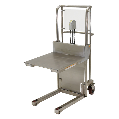 Hefti-Lift Load Stacker, Foot Pump Operated, 450 lbs. Capacity, 45-5/8" Max Lift Haskins Industrial Inc.