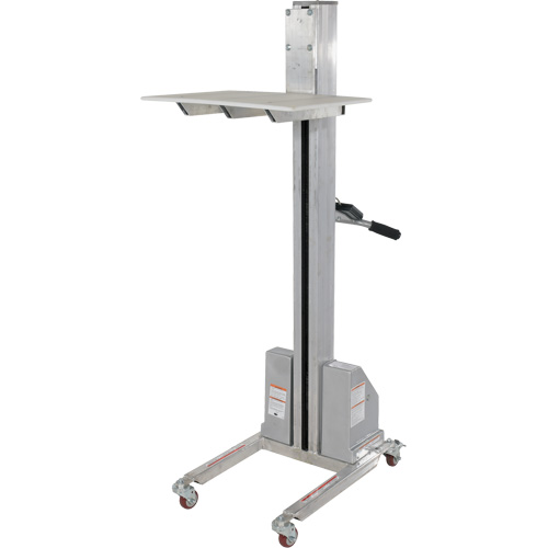 Quick Lift Stacker, Electric Operated, 175 lbs. Capacity, 57" Max Lift Haskins Industrial Inc.