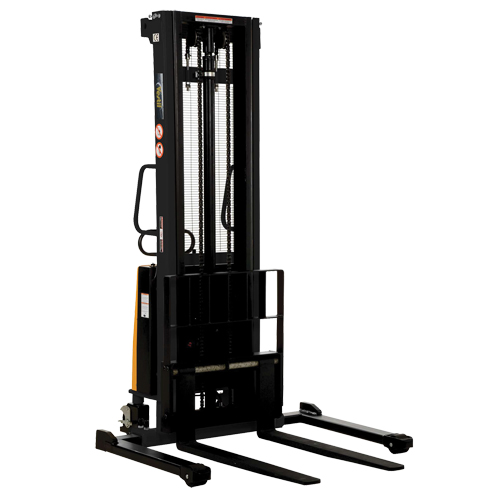 Fork Lift Stacker, Electric Operated, 2000 lbs. Capacity, 137" Max Lift Haskins Industrial Inc.