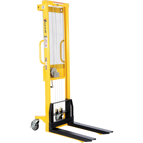 Manual Stacker, Hand Winch Operated, 770 lbs. Capacity, 60" Max Lift Haskins Industrial Inc.