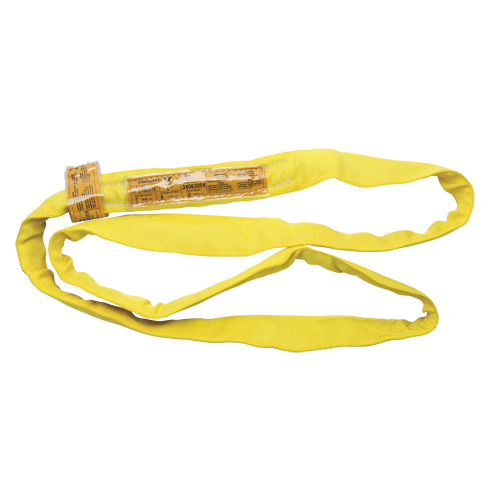 Polyester Round Sling, Yellow, 2-1/2" W x 3' L, 9000 lbs. Vertical Load Haskins Industrial Inc.