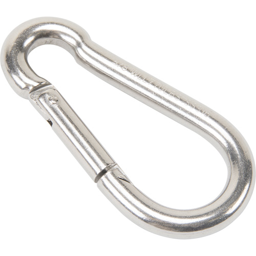 Stainless Steel Snap Hook, 770 lbs (0.385 tons) Working Load Limit, 3/8" Size, 5/8" Eye Haskins Industrial Inc.