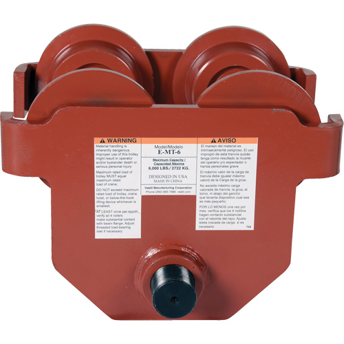 Low Profile Manual Trolley, 6000 lbs. (3 tons) Haskins Industrial Inc.