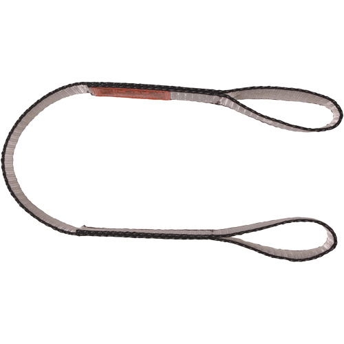 Polyester Web Sling, Double Ply, Double Eye, Type 3, 4" W x 6' L, 11000 lbs. Vertical Cap. Haskins Industrial Inc.