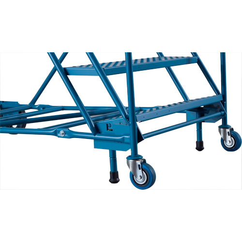Escabeau roulant certifi&eacute; CSA avec marche verrouillable, 8 marches, Largeur de la marche 30", Hauteur de la plateforme 72", Acier Haskins Industrial Inc.