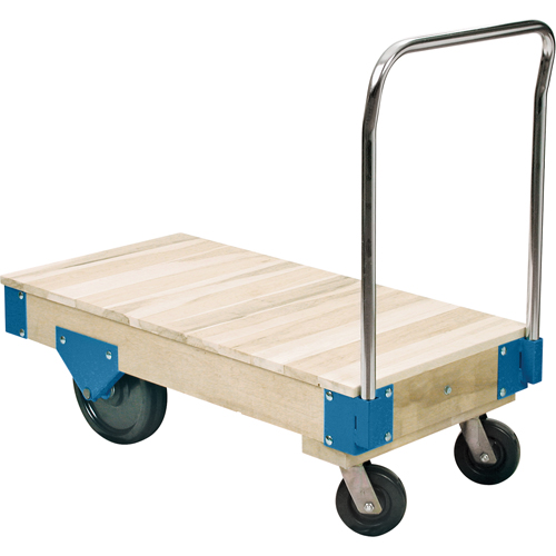 Platform Trucks - All Wood Deck Platform Trucks, 48" L x 24" W, 3000 lbs. Capacity, Nylon Casters Haskins Industrial Inc.