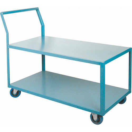 Heavy-Duty Low Profile Shop Carts, 2 Tiers, 24" W x 48" D x 40" H, 1200 lbs. Cap. Haskins Industrial Inc.