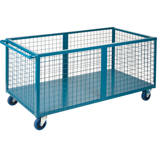 Wire Mesh Box Truck, Steel, 51" L x 30" W x 31.5" H, 20 cu. ft. Volume, 1200 lbs. Capacity Haskins Industrial Inc.