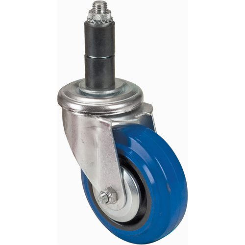 Rubber Stem Caster, Swivel, 4" (101.6 mm) Dia. Haskins Industrial Inc.