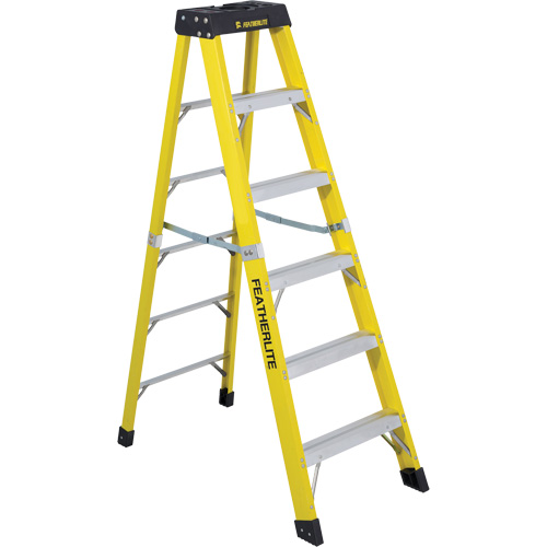 Industrial Heavy-Duty Stepladders (6400 Series), 6', Fibreglass, 300 lbs. Capacity, Type 1A Haskins Industrial Inc.