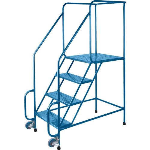 Tilt-N-Roll Ladders, Steel, 4 Steps, 22" Wide, 24" D x 38" H Top Step Haskins Industrial Inc.