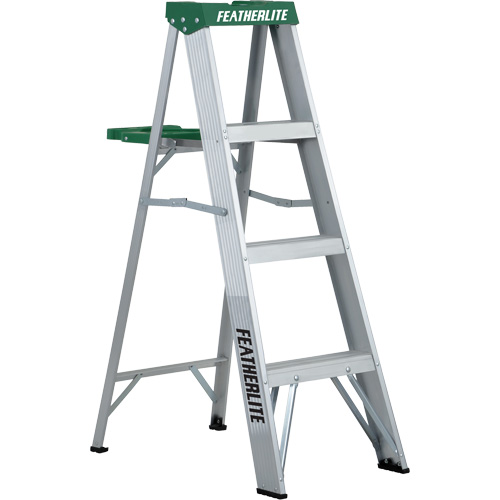 Commercial Duty Stepladders (2400 Series), 4', Aluminum, 225 lbs. Capacity, Type 2 Haskins Industrial Inc.