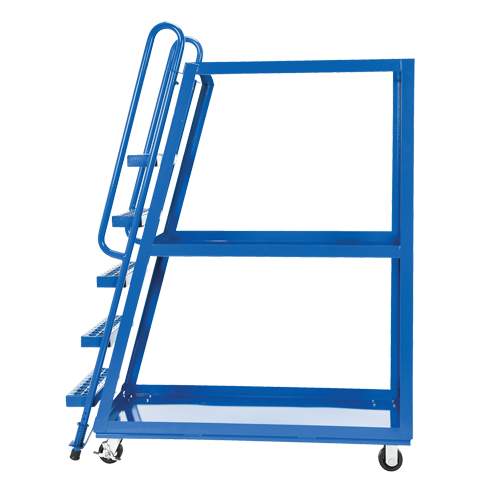 Stock Picking Cart, Steel, 21-7/8" W x 56-1/8" D, 3 Shelves, 1000 lbs. Capacity Haskins Industrial Inc.
