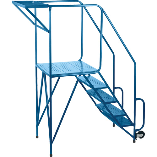 &eacute;chelles roulantes pour l'entretien et les m&eacute;caniciens, Acier, 5 Marches, Hauteur de la plateforme 47" Haskins Industrial Inc.