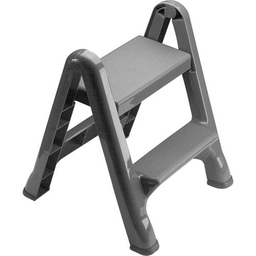 Folding Step Stool, 2 Steps, 19-1/2" x 20-1/2" x 22-3/4" High Haskins Industrial Inc.