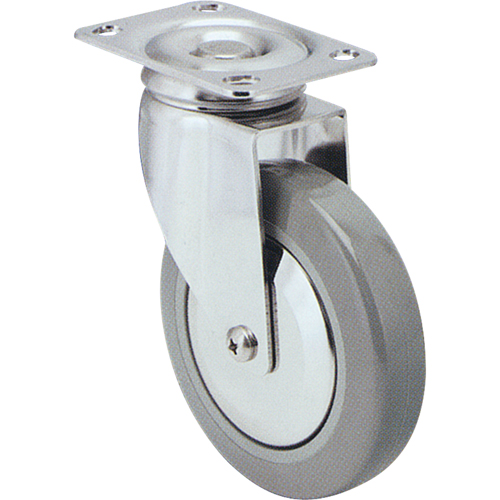Roulette, Pivotant, 3" (76 mm), Caoutchouc, 125 lb (57 kg) Haskins Industrial Inc.