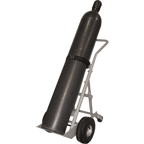 Four-Wheel Cylinder Hand Trucks, Pneumatic Wheels, 10" W x 8" L Base, 1000 lbs. Haskins Industrial Inc.