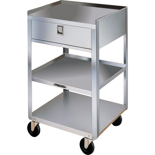 Stainless Steel Equipment Stands, 300 lbs. Capacity, Stainless Steel, 16-3/4" x W, 30-1/8" x H, 18-3/4" D, 1 Drawers Haskins Industrial Inc.