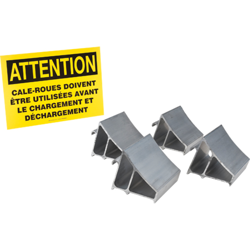Aluminum Wheel Chock Kit, 7" W x 6" D x 6" H Haskins Industrial Inc.