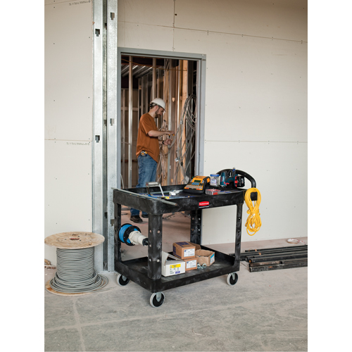 Chariot utilitaire robuste - 4500-88, 2 tiers, 17-1/8" x 33-1/4" x 39", Capacit&eacute; 500 lb Haskins Industrial Inc.
