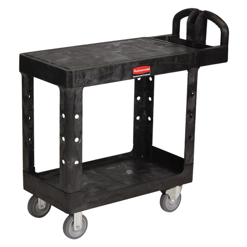 Chariot utilitaire robuste a/tablette plate - 4505-00, 2 tiers, 17-1/4" x 38-1/10" x 38-1/2", Capacit&eacute; 500 lb Haskins Industrial Inc.