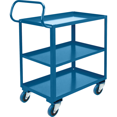 Ergonomic Shelf Truck, 800 lbs. Capacity, Steel, 26" W x 37" H x 38" D, Lip Up Haskins Industrial Inc.