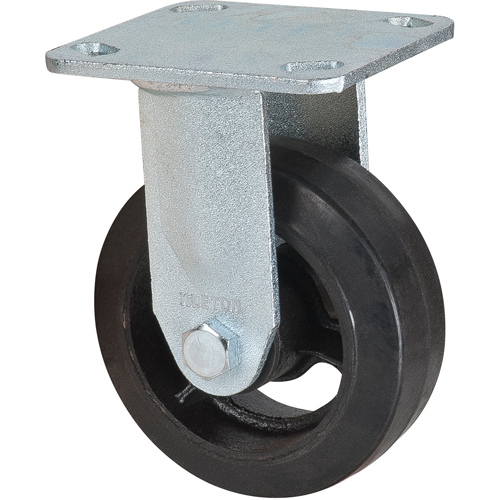 Mold-on Caster, Rigid, 5" (127 mm), Rubber, 440 lbs. (199 kg.) Haskins Industrial Inc.