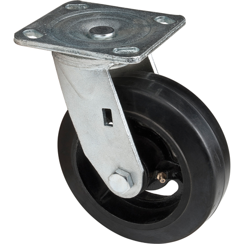 Mold-on Caster, Swivel, 6" (152.4 mm), Rubber, 550 lbs. (249 kg.) Haskins Industrial Inc.