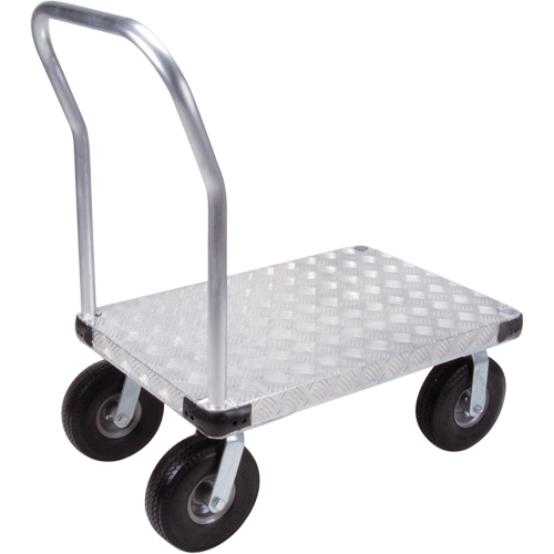 Aluminum Platform Truck, 24" W x 36" L, 1200 lbs. Cap., Flat Free Wheels Haskins Industrial Inc.