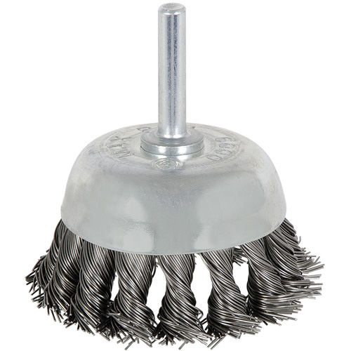 8046 Shaft Mounted Knot Twisted Cup Brush, 1-1/8" Dia. Haskins Industrial Inc.
