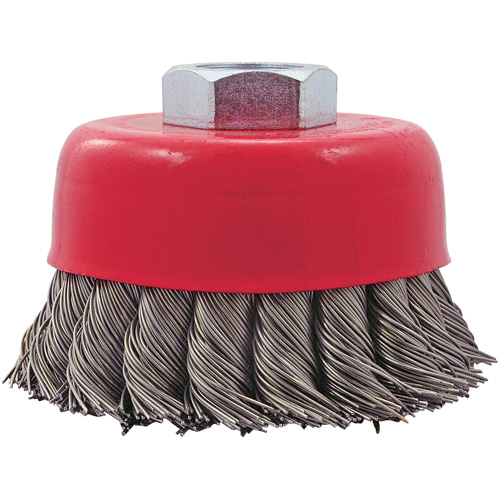 CK3201T Brosse fils nou&eacute;s torsad&eacute;s, 3" dia. x 5/8"-11 arbre Haskins Industrial Inc.
