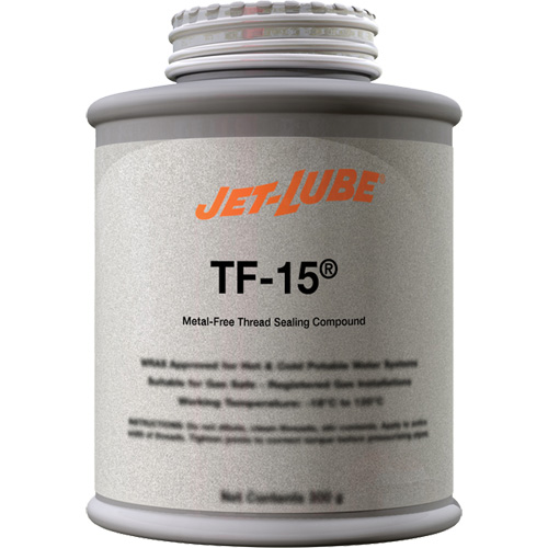 TF-15&reg; Metal-Free Thread Sealing Compound, Brush-Top Can, 227 ml, -46° C - 315° C/50° F - 600° F Haskins Industrial Inc.