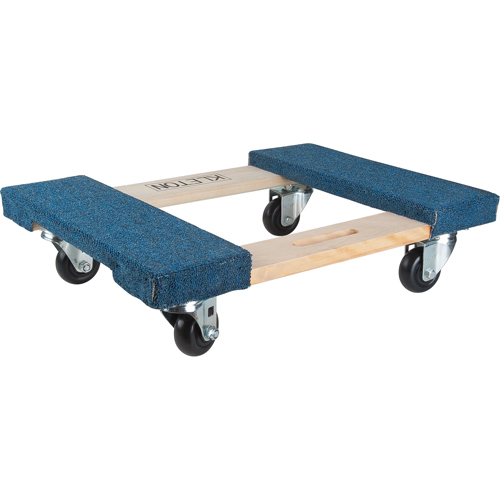 Carpeted Ends Hardwood Dolly, Wood Frame, 18" W x 24" L, 900 lbs. Capacity Haskins Industrial Inc.