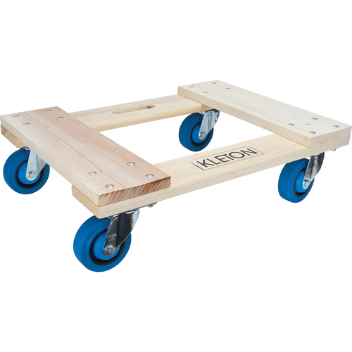 Hardwood Dolly, Rubber Wheels, 1400 lbs. Capacity, 18" W x 24" D x 7" H Haskins Industrial Inc.