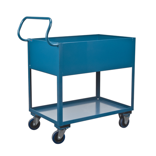 Chariots de service &agrave; bordure profonde, 2 Tiers, 24" la x 47" h x 36" p, Capacit&eacute; 1200 lb Haskins Industrial Inc.